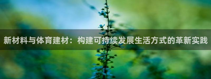 新材料与体育建材：构建可持续发展生活方式的革新实践